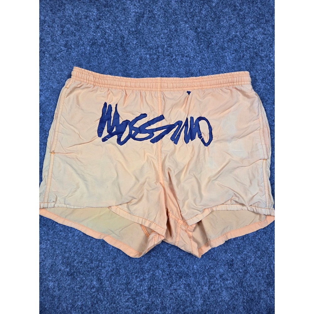 Vintage 1990 Mossimo Swim Trunks Mens Medium Orange Board Shorts Mesh Lined